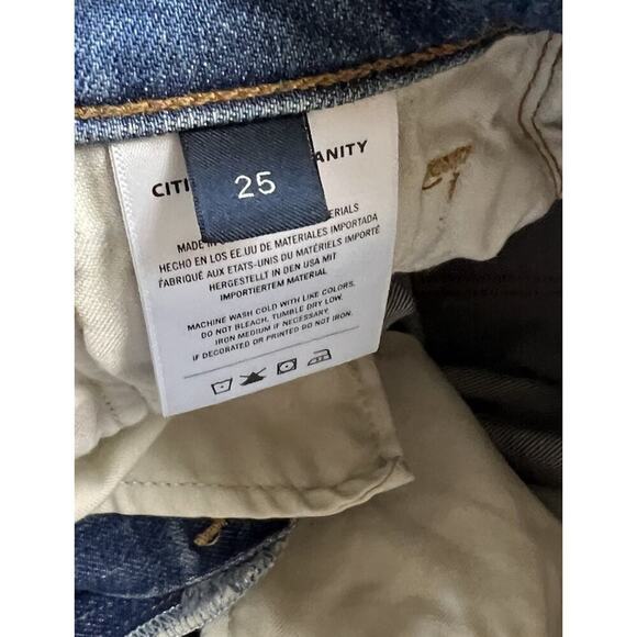 Citizens of Humanity Loli Mid Rise Baggy Palazzo Wide Leg Denim Jeans Size 25 - Picture 6 of 9